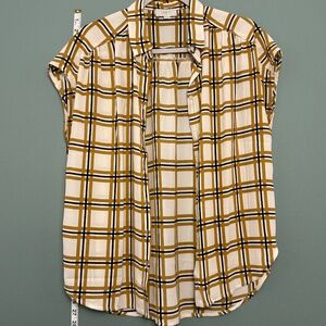 LOFT Plaid Blouse